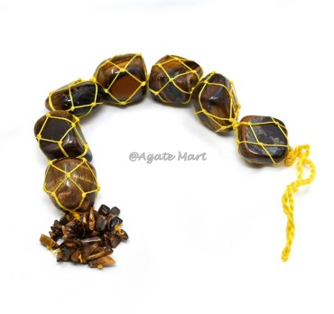 Tiger Eye Tumbled Stone For Car And Home Hanging