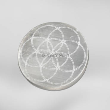 Seed Of Life Selenite Charging Plate