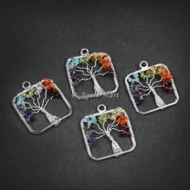 Tree Of Life Square Shape Pendant