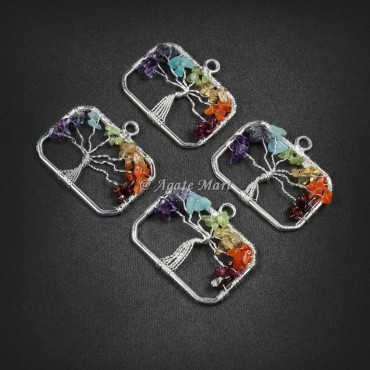 Tree Of Life Rectangle Shape Pendant