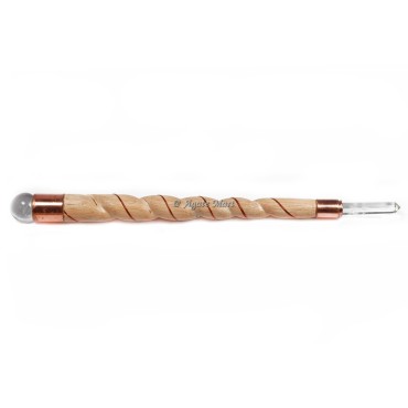 Spiral Wood Healing Stick Wand